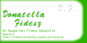 donatella fidesz business card